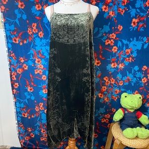 velvet green maxi dresses